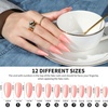 image:imageFANDAMEI Press on Nails Short 24 Packs 576PCS Short Round Press on Nails 24 Glossy Color Small Fake Glue on Nails with 7g Nail Glue 24 Color False Nail for Small Nails and handsMedium Almond Glossy