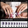 image:imageFANDAMEI Press on Nails Short 24 Packs 576PCS Short Round Press on Nails 24 Glossy Color Small Fake Glue on Nails with 7g Nail Glue 24 Color False Nail for Small Nails and handsShort Round Glossy