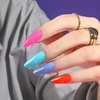 image:imageFANDAMEI Press on Nails Short 24 Packs 576PCS Short Round Press on Nails 24 Glossy Color Small Fake Glue on Nails with 7g Nail Glue 24 Color False Nail for Small Nails and handsMedium Almond Glossy