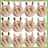 image:imageFANDAMEI Press on Nails Short 24 Packs 576PCS Short Round Press on Nails 24 Glossy Color Small Fake Glue on Nails with 7g Nail Glue 24 Color False Nail for Small Nails and handsMedium Square Glossy