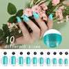 image:imageFANDAMEI Press on Nails Short 24 Packs 576PCS Short Round Press on Nails 24 Glossy Color Small Fake Glue on Nails with 7g Nail Glue 24 Color False Nail for Small Nails and handsMedium Square Glossy