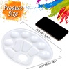 image:imageFANDAMEI 20 PCS Oval Paint Tray Palettes Plastic Paint Tray Palette Paint Palette Paint Pallets with Thumb Hole Paint Holder Tray for Kids Paint Trays for Kids Paint Trays for Acrylic Paint8