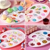image:imageFANDAMEI 20 PCS Oval Paint Tray Palettes Plastic Paint Tray Palette Paint Palette Paint Pallets with Thumb Hole Paint Holder Tray for Kids Paint Trays for Kids Paint Trays for Acrylic Paint1