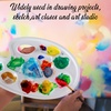 image:imageFANDAMEI 20 PCS Oval Paint Tray Palettes Plastic Paint Tray Palette Paint Palette Paint Pallets with Thumb Hole Paint Holder Tray for Kids Paint Trays for Kids Paint Trays for Acrylic Paint1