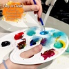 image:imageFANDAMEI 20 PCS Oval Paint Tray Palettes Plastic Paint Tray Palette Paint Palette Paint Pallets with Thumb Hole Paint Holder Tray for Kids Paint Trays for Kids Paint Trays for Acrylic Paint2