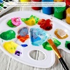 image:imageFANDAMEI 20 PCS Oval Paint Tray Palettes Plastic Paint Tray Palette Paint Palette Paint Pallets with Thumb Hole Paint Holder Tray for Kids Paint Trays for Kids Paint Trays for Acrylic Paint1