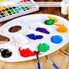 image:imageFANDAMEI 20 PCS Oval Paint Tray Palettes Plastic Paint Tray Palette Paint Palette Paint Pallets with Thumb Hole Paint Holder Tray for Kids Paint Trays for Kids Paint Trays for Acrylic Paint2