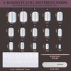 image:imageFANDAMEI Cat Eye Press On Nails 6 Colors Press On Nails Short Square Natural Fake Nails Fine Diamond Shine Glossy Ombre Cat Eye Nails for Women with Salon Quality Press on Nails Kitchromefrench tipombre