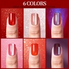 image:imageFANDAMEI Cat Eye Press On Nails 6 Colors Press On Nails Short Square Natural Fake Nails Fine Diamond Shine Glossy Ombre Cat Eye Nails for Women with Salon Quality Press on Nails Kitcat eyeglitterchrome