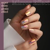image:imageFANDAMEI Cat Eye Press On Nails 6 Colors Press On Nails Short Square Natural Fake Nails Fine Diamond Shine Glossy Ombre Cat Eye Nails for Women with Salon Quality Press on Nails Kitchromefrench tipombre