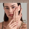 image:imageFANDAMEI Cat Eye Press On Nails 6 Colors Press On Nails Short Square Natural Fake Nails Fine Diamond Shine Glossy Ombre Cat Eye Nails for Women with Salon Quality Press on Nails Kitcat eyefrench tip