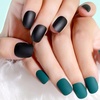 image:imageFANDAMEI Matte Press on Nails Short 12 Packs 288PCS Acrylic Fake Nails Full Cover Small Matte Short Glue on Nails with 10g Nail Tips Glue 12 Solid Color False Nails for Small Hands