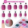 image:imageFANDAMEI Matte Press on Nails Short 12 Packs 288PCS Acrylic Fake Nails Full Cover Small Matte Short Glue on Nails with 10g Nail Tips Glue 12 Solid Color False Nails for Small Hands