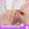 image:imageFANDAMEI Press On Nails for Girls 12 Style Press On Nails for Kids 6 Sheet Heart Fruit Flower Nail Stickers for Kids 3D Rhinestone Stickers Face Gems Mermaid Colorful Nail Art Kit for Girlsshort oval ombreglitterpolka dotscandy