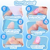 image:imageFANDAMEI Press On Nails for Girls 12 Style Press On Nails for Kids 6 Sheet Heart Fruit Flower Nail Stickers for Kids 3D Rhinestone Stickers Face Gems Mermaid Colorful Nail Art Kit for Girlsshort oval glitterpolka dotslineflower