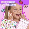 image:imageFANDAMEI Press On Nails for Girls 12 Style Press On Nails for Kids 6 Sheet Heart Fruit Flower Nail Stickers for Kids 3D Rhinestone Stickers Face Gems Mermaid Colorful Nail Art Kit for Girlsshort oval ombreglitterpolka dotscandy
