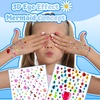 image:imageFANDAMEI Press On Nails for Girls 12 Style Press On Nails for Kids 6 Sheet Heart Fruit Flower Nail Stickers for Kids 3D Rhinestone Stickers Face Gems Mermaid Colorful Nail Art Kit for Girlsshort oval glitterpolka dotslineflower