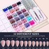 image:imageFANDAMEI Press on Nails 24 Colors 576PCS Press on Nails Almond Matte Glossy Fake Nails Short Almond Glitter Fake Nails Press on Nails French Tip Natural for Nail Artmatteglossyglitterfrench almond nails