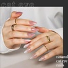 image:imageFANDAMEI Press on Nails 24 Colors 576PCS Press on Nails Almond Matte Glossy Fake Nails Short Almond Glitter Fake Nails Press on Nails French Tip Natural for Nail Artcat eyeglossyglitterfrench almond nails