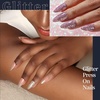 image:imageFANDAMEI Press on Nails 24 Colors 576PCS Press on Nails Almond Matte Glossy Fake Nails Short Almond Glitter Fake Nails Press on Nails French Tip Natural for Nail Artmatteglossyglitterfrench almond nails