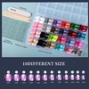 image:imageFANDAMEI Press on Nails 24 Colors 576PCS Press on Nails Short Square Matte Glossy Glitter Nails Short Round Natural Fit Lightweight Fake Nails Natural for Nail Artfine glitterchunky glitterglossyfrench tip
