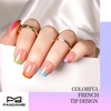 image:imageFANDAMEI Press on Nails 24 Colors 576PCS Press on Nails Short Square Matte Glossy Glitter Nails Short Round Natural Fit Lightweight Fake Nails Natural for Nail Artglossycat eyefrench tip