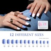 image:imageFANDAMEI Press on Nails Short 12 Packs 288PCS Press on Nails Short Round 12 Glossy Bright Color Fake Nails Super Natural Lightweight False Nails with Nail Glue for Nail Art