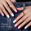 image:imageFANDAMEI Press on Nails Short 12 Packs 288PCS Press on Nails Short Round 12 Glossy Bright Color Fake Nails Super Natural Lightweight False Nails with Nail Glue for Nail Art