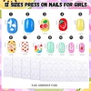 image:imageFANDAMEI Press on Nails for Girls 6 Styles 144PCS Press on Nails for Kids Little Girl Nails Press on Short Round with Nail Charms and Gems Fake nails for Kids Girls with Adhesive Tabsflowerfruitstarheart