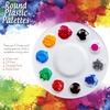 image:imageFANDAMEI Round Paint Tray Palettes and Paint Brushes Set Paintbrushes 3 PCS Plastic Paint Palettes Pallets 10 PCS Acrylic Paint Brushes Nylon Hair Painting Brushes for Acrylic Oil WatercolorBlack