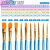 image:imageFANDAMEI Round Paint Tray Palettes and Paint Brushes Set Paintbrushes 3 PCS Plastic Paint Palettes Pallets 10 PCS Acrylic Paint Brushes Nylon Hair Painting Brushes for Acrylic Oil WatercolorBlue
