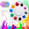 image:imageFANDAMEI Round Paint Tray Palettes and Paint Brushes Set Paintbrushes 3 PCS Plastic Paint Palettes Pallets 10 PCS Acrylic Paint Brushes Nylon Hair Painting Brushes for Acrylic Oil WatercolorBlue
