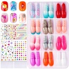 image:imageFANDAMEI Press On Nails for Girls 12 Style Press On Nails for Kids 6 Sheet Heart Fruit Flower Nail Stickers for Kids 3D Rhinestone Stickers Face Gems Mermaid Colorful Nail Art Kit for Girlsshort oval glossymermaidfrench tipsglitter