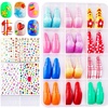 short oval glitter/polka dots/line/flower