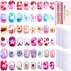 image:imageFANDAMEI Press on Nails for Girls 6 Styles 144PCS Press on Nails for Kids Little Girl Nails Press on Short Round with Nail Charms and Gems Fake nails for Kids Girls with Adhesive Tabscandyflowerfruitstar