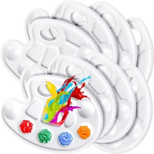 image:imageFANDAMEI 20 PCS Oval Paint Tray Palettes Plastic Paint Tray Palette Paint Palette Paint Pallets with Thumb Hole Paint Holder Tray for Kids Paint Trays for Kids Paint Trays for Acrylic Paint8