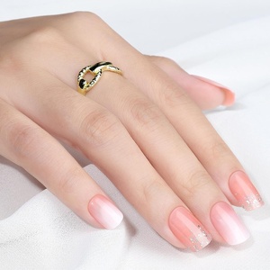 image:imageFANDAMEI Short Press on Nails 30PCS Short Square 24PCS Nude White with 6PCS Nude Glitter Press on Nails Natural Fit Lightweight Gel