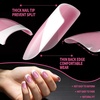 image:imageFANDAMEI 150PCS Press on Nails French Tip Short Square Semi Solid Nail Glue
