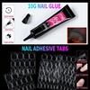 image:imageFANDAMEI 150PCS Press on Nails French Tip Short Square Semi Solid Nail Glue