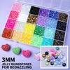 image:imageFANDAMEI 48 Grids Bedazzling Kit 24 Colors 3mm Flat Back Jelly Rhinestones for Bedazzling 24 Grids 3D Nail Charms and Gems Pearls Nail Rhinestones Kit with Bedazzling Glue for Crafts Nail Art Kit