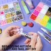 image:imageFANDAMEI 48 Grids Bedazzling Kit 24 Colors 3mm Flat Back Jelly Rhinestones for Bedazzling 24 Grids 3D Nail Charms and Gems Pearls Nail Rhinestones Kit with Bedazzling Glue for Crafts Nail Art Kit