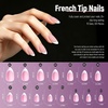 image:imageFANDAMEI Nail Kit With Nail Tips Press On Nails Nail Art Kit Nail Tools Nail Art Brushes Nail Stand Dotting Tools French Tip Nails Full Cover Almond Shape Tools For DIY Nails At Home Salon