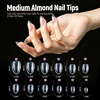 image:imageFANDAMEI Nail Kit With Nail Tips Press On Nails Nail Art Kit Nail Tools Nail Art Brushes Nail Stand Dotting Tools French Tip Nails Full Cover Almond Shape Tools For DIY Nails At Home Salon